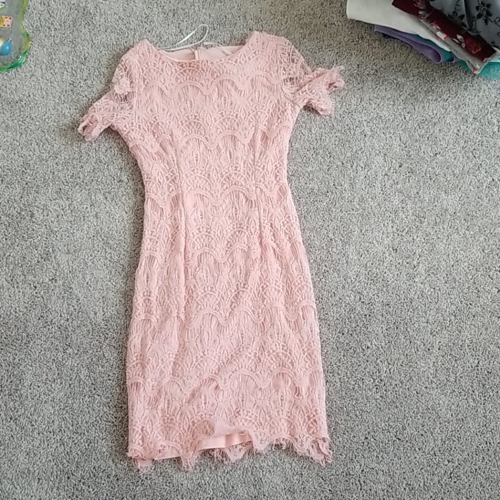 5/$25  Lace pink Long dress